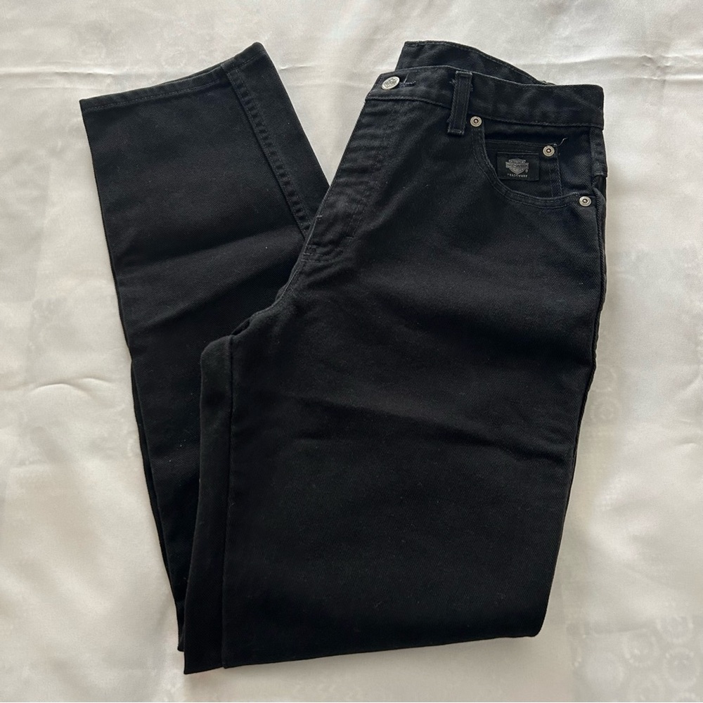 Harley Davidson Women’s Black Straight-Leg Jeans size 12R Classic